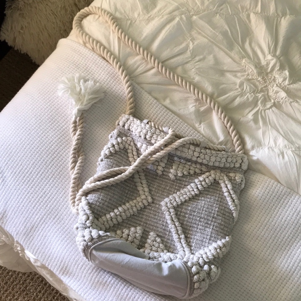 Cream Woven Bag